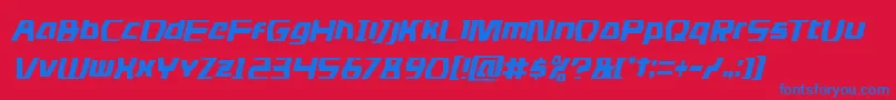 Dsmancondital Font – Blue Fonts on Red Background