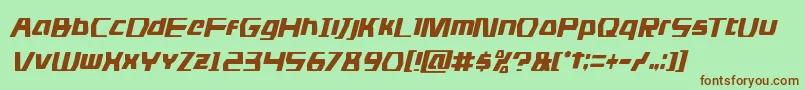 Dsmancondital Font – Brown Fonts on Green Background