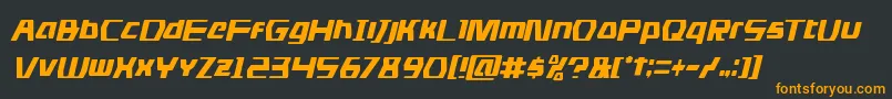Dsmancondital Font – Orange Fonts on Black Background