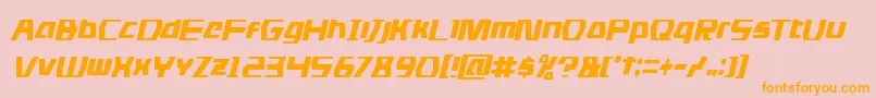 Dsmancondital Font – Orange Fonts on Pink Background