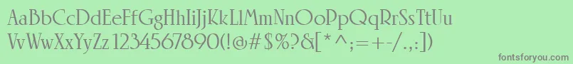 LinotypeRowenaMedium Font – Gray Fonts on Green Background