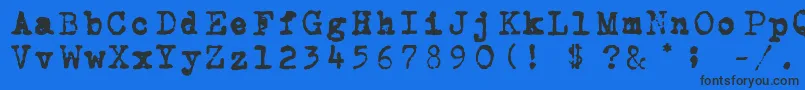 Carbon Font – Black Fonts on Blue Background