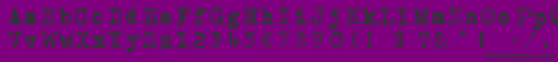 フォントCarbon – 紫の背景に黒い文字