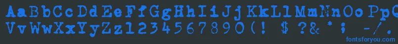 Carbon Font – Blue Fonts on Black Background