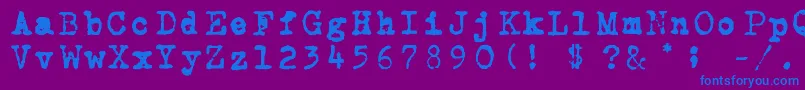 Carbon Font – Blue Fonts on Purple Background
