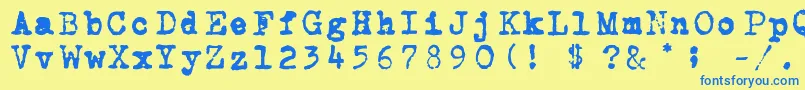 Carbon Font – Blue Fonts on Yellow Background