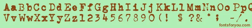 Carbon Font – Brown Fonts on Green Background