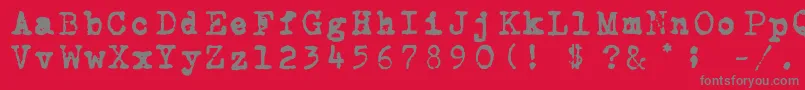 Carbon Font – Gray Fonts on Red Background