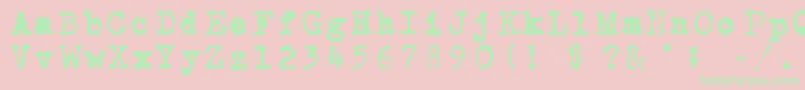 Carbon Font – Green Fonts on Pink Background