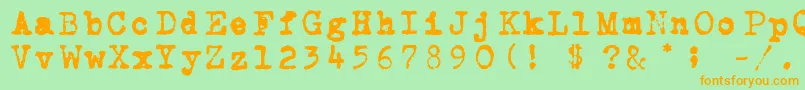 Carbon Font – Orange Fonts on Green Background
