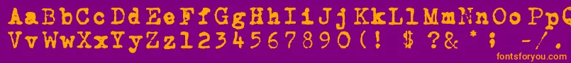 Carbon Font – Orange Fonts on Purple Background