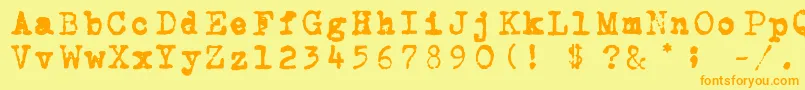 Carbon Font – Orange Fonts on Yellow Background