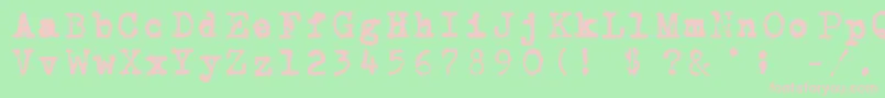 Carbon Font – Pink Fonts on Green Background