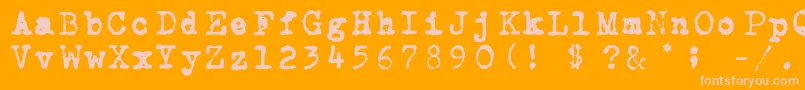 Carbon Font – Pink Fonts on Orange Background