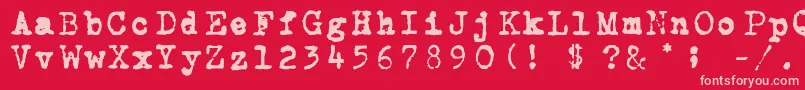 Carbon Font – Pink Fonts on Red Background