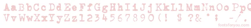 Carbon Font – Pink Fonts on White Background