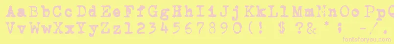 Carbon Font – Pink Fonts on Yellow Background