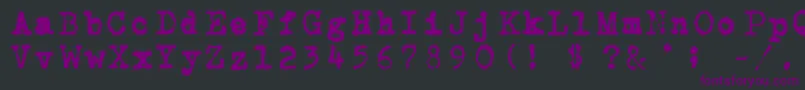 Carbon Font – Purple Fonts on Black Background