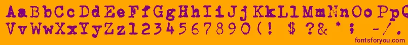 Carbon Font – Purple Fonts on Orange Background