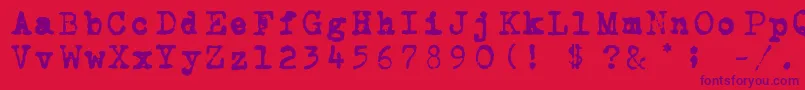 Carbon Font – Purple Fonts on Red Background