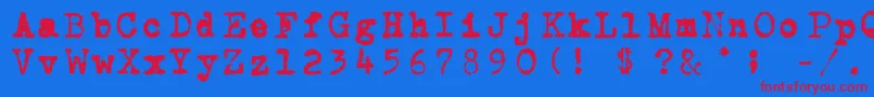 Carbon Font – Red Fonts on Blue Background