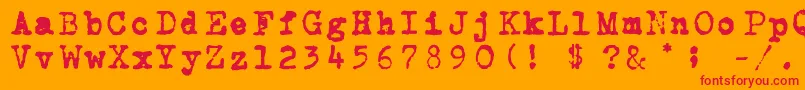 Carbon Font – Red Fonts on Orange Background