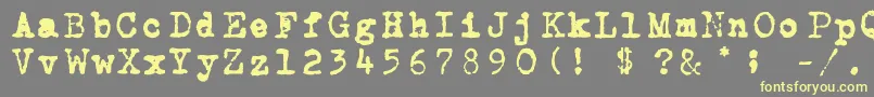 Carbon Font – Yellow Fonts on Gray Background
