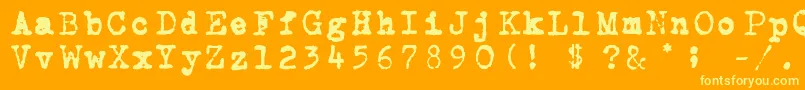 Carbon Font – Yellow Fonts on Orange Background