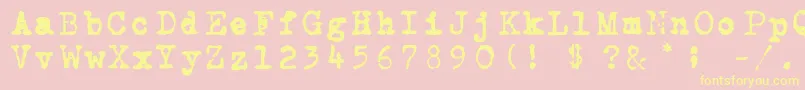 Carbon Font – Yellow Fonts on Pink Background