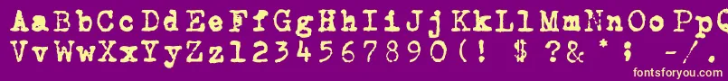 Carbon Font – Yellow Fonts on Purple Background