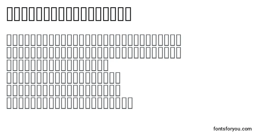 A fonte LinotypeAfrikaOne – alfabeto, números, caracteres especiais