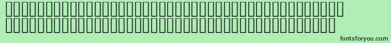 LinotypeAfrikaOne-fontti – mustat fontit vihreällä taustalla