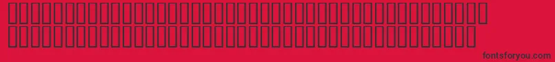 フォントLinotypeAfrikaOne – 赤い背景に黒い文字