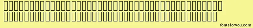 Czcionka LinotypeAfrikaOne – czarne czcionki na żółtym tle