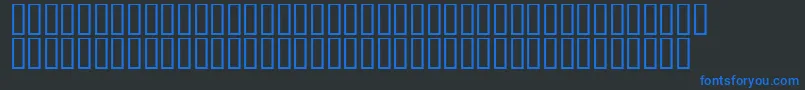 フォントLinotypeAfrikaOne – 黒い背景に青い文字