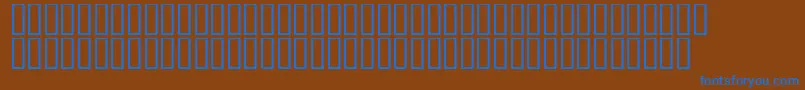 フォントLinotypeAfrikaOne – 茶色の背景に青い文字