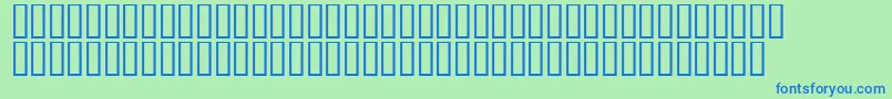 LinotypeAfrikaOne-fontti – siniset fontit vihreällä taustalla
