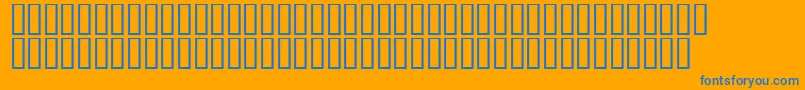 LinotypeAfrikaOne-fontti – siniset fontit oranssilla taustalla