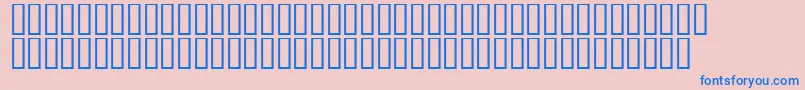 Шрифт LinotypeAfrikaOne – синие шрифты на розовом фоне