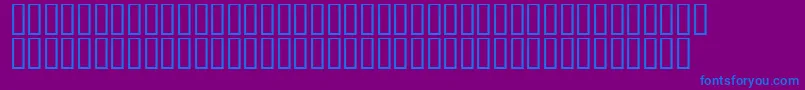フォントLinotypeAfrikaOne – 紫色の背景に青い文字