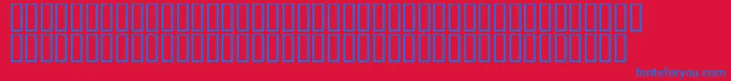 Czcionka LinotypeAfrikaOne – niebieskie czcionki na czerwonym tle