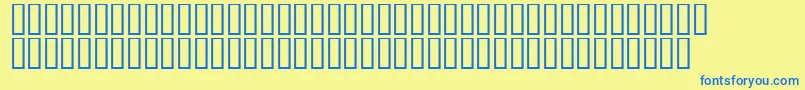 LinotypeAfrikaOne-fontti – siniset fontit keltaisella taustalla