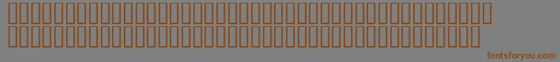 フォントLinotypeAfrikaOne – 茶色の文字が灰色の背景にあります。