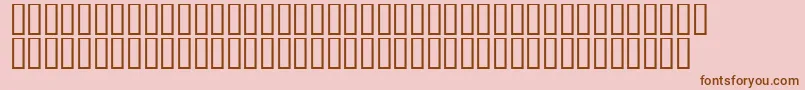 フォントLinotypeAfrikaOne – ピンクの背景に茶色のフォント
