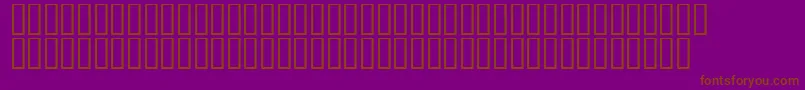 フォントLinotypeAfrikaOne – 紫色の背景に茶色のフォント