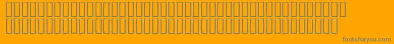 LinotypeAfrikaOne-fontti – harmaat kirjasimet oranssilla taustalla