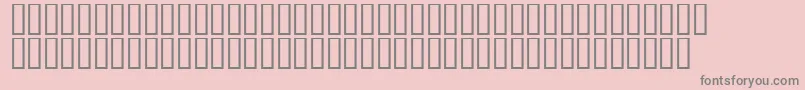 LinotypeAfrikaOne-fontti – harmaat kirjasimet vaaleanpunaisella taustalla