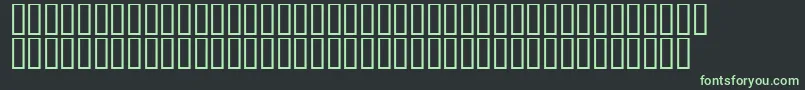 LinotypeAfrikaOne-fontti – vihreät fontit mustalla taustalla