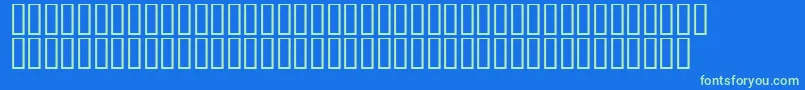 LinotypeAfrikaOne-fontti – vihreät fontit sinisellä taustalla