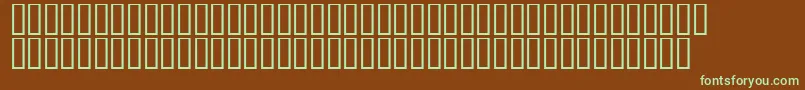 LinotypeAfrikaOne-fontti – vihreät fontit ruskealla taustalla